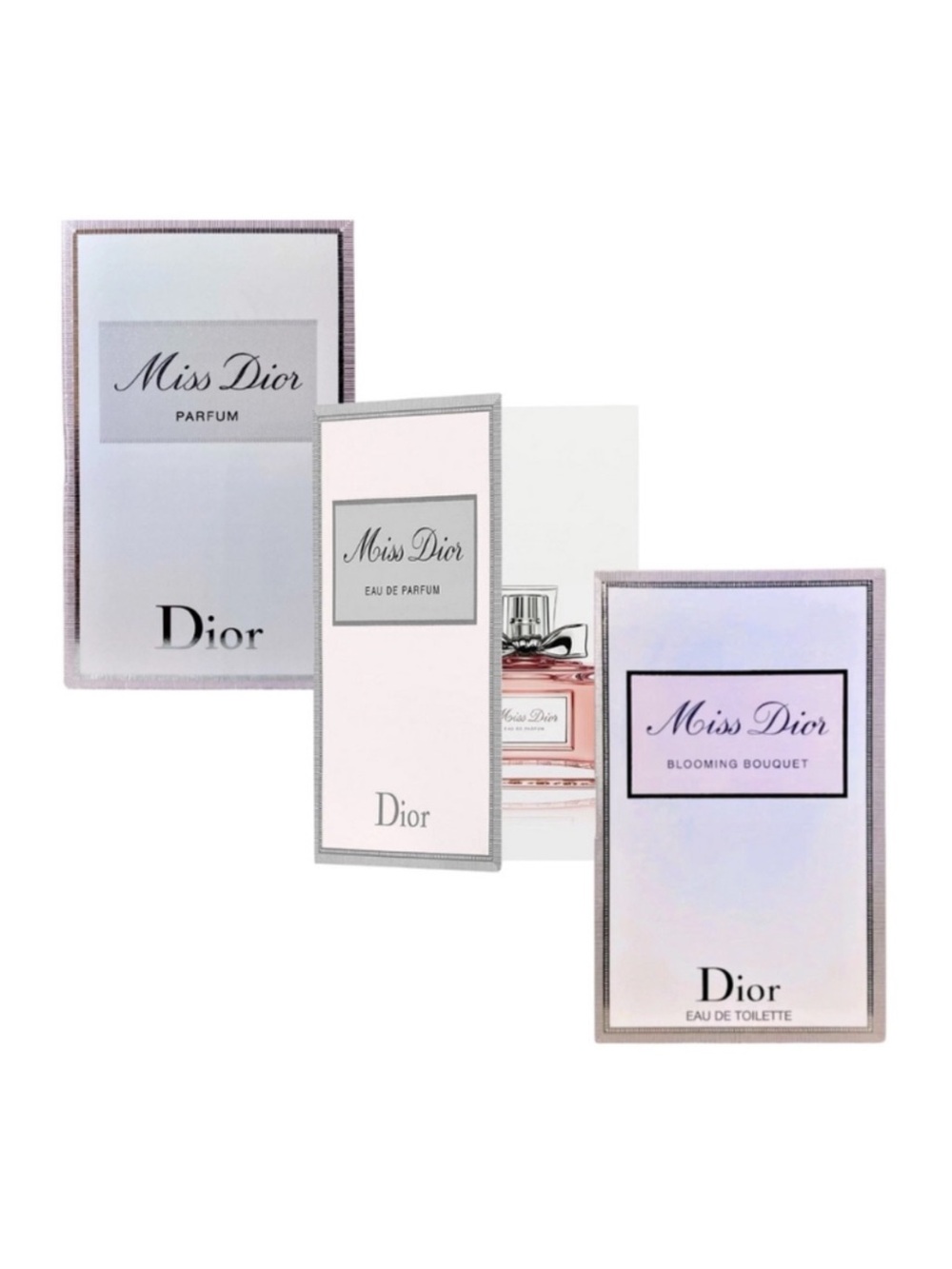 DIOR Miss Dior Eau de Parfum, Parfum & Blooming Bouquet  EDT Samples Set
